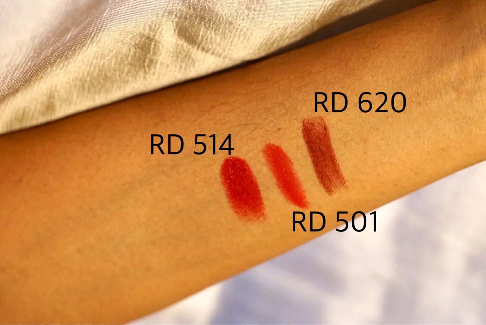 Shiseido Rouge Rouge Lipsticks Swatch