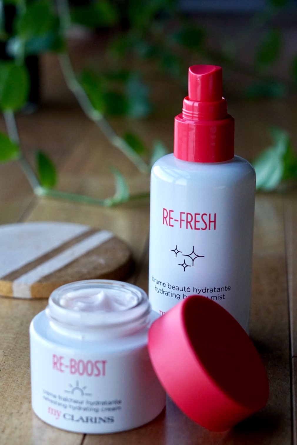 My Clarins RE-BOOST Cream and RE-FRESH Facial Mist